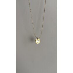 Van cleef model çelik yonca sedefli kolye