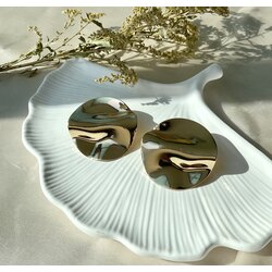 Gold wavy küpe
