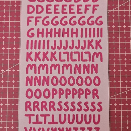 Harf sticker sayfası