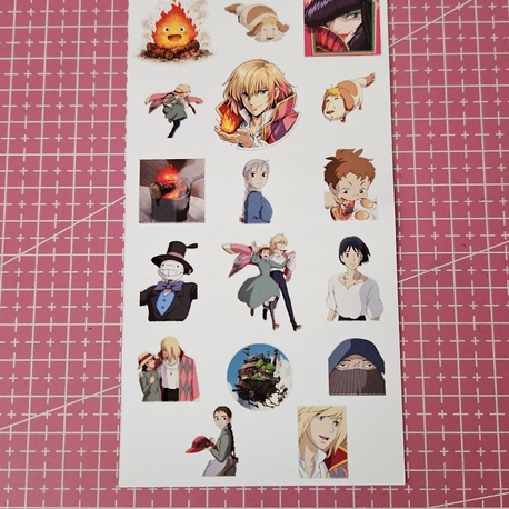 Howl'un yürüyen şatosu sticker sayfası