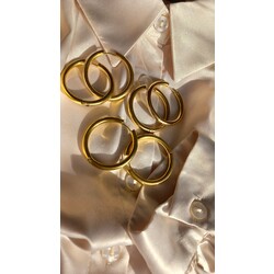 GOLD ÇELİK BÜYÜK HALKA KÜPELER