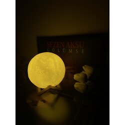 3D Standlı Ay Gece Lambası