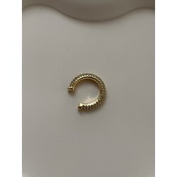 Gold yuvarlak taşlı earcuff