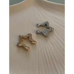 Gold yıldız earcuff