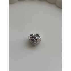 Kalp taşlı pati charm 