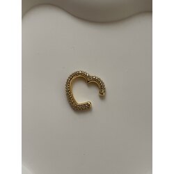 Kalp taşlı earcuff