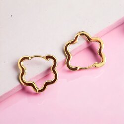gold çiçek küpe