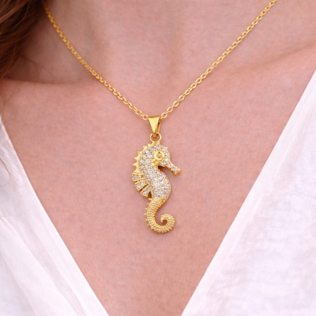 Ocean Pearl Denizatı Gold Kolye