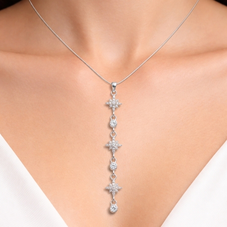 Çelik Y Kolye Silver 45cm