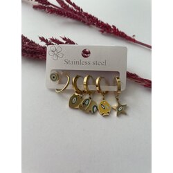 6lı gold küpe