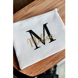 İsimli Clutch Çanta/Makyaj Çantası 