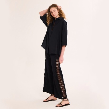 AYDA Dantelli Pantolon / Siyah