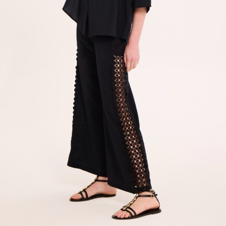 AYDA Dantelli Pantolon / Siyah