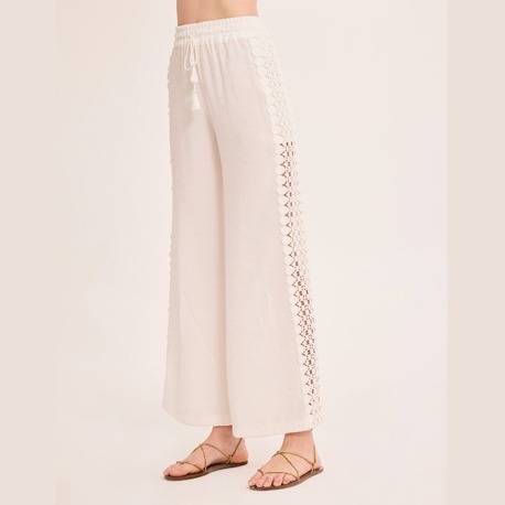 AYDA Dantelli Pantolon /Ekru