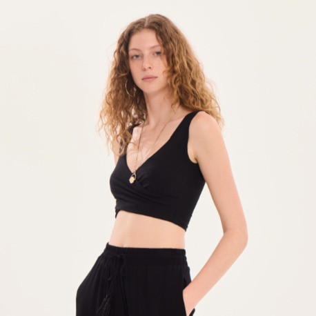 MAYA Kruvaze Crop Bluz