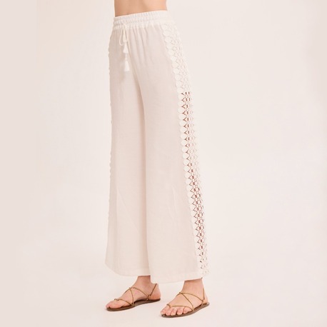 AYDA Dantelli Pantolon / Ekru