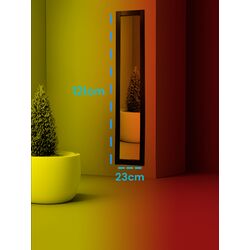 Siyah Ahşap Çerçeve Dekoratif Duvar Hol Ayna 121 X 23

