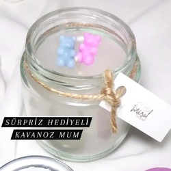 Sürpriz Hediyeli Kavanoz Mum (Kokulu) 