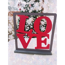 Love ahşap pano