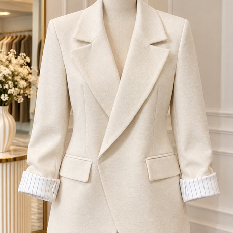 Astarı çizgili blazer ceket