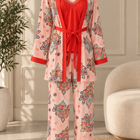 3 Parça Desenli Pijama Takı