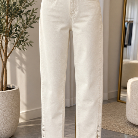 Taş detaylı mom jean