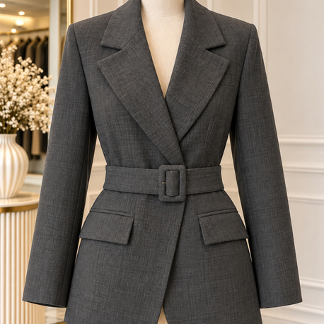 Kemerli blazer ceket