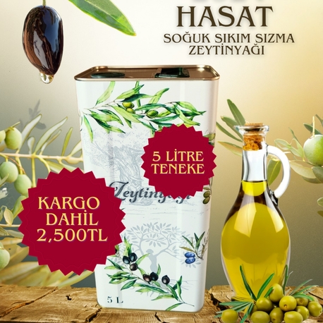 2024 hasat 5 litre soğuk sıkım sızma zeytinyağı 