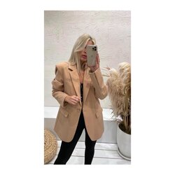 Oversize Bej Ceket