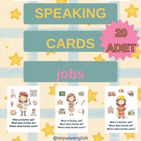 JOBS KONUŞMA KARTLARI - 20 ADET - KOLAY - PDF miyaovenglish