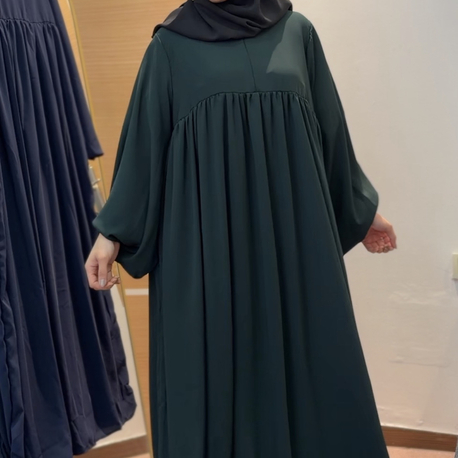 AÇELYA ELBİSE / FERACE ZÜMRÜT RENGİ