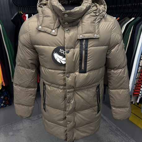 Outlet ürününİthal Moncler Kaz Tüyü  Şişme Mont (80285-Bej)