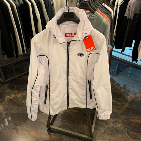 OUTLET ÜRÜNÜ Dıesel Kapüşonlu Yağmurluk (0808-Beyaz)