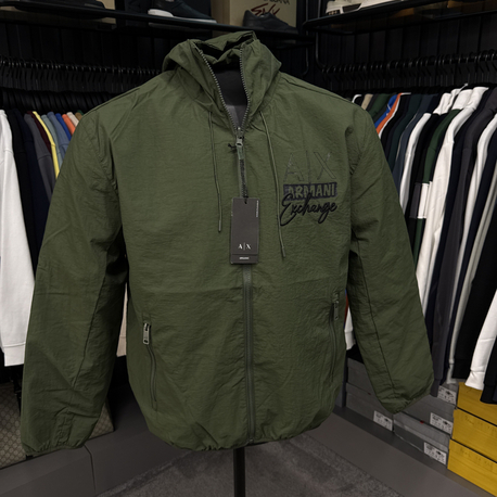 Outlet ürünü Armanı Exchange Çift Taraflı Kapüşonlu Yağmurluk (7207-Haki)