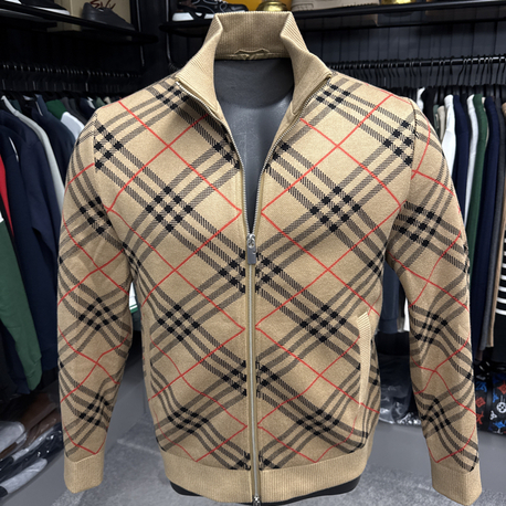OUTLET ÜRÜNÜ İthal Burberry Çelik Örme Triko (5054-Taba)