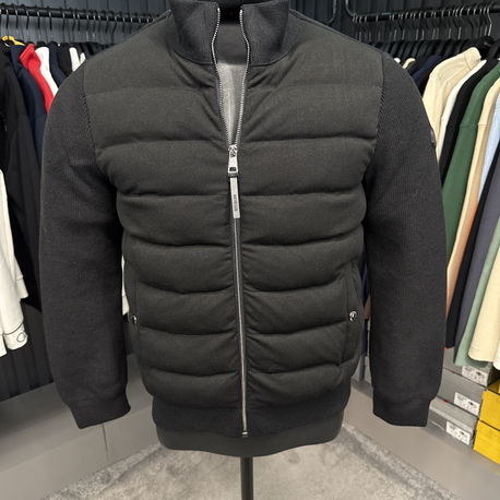 OUTLET ÜRÜNÜ İthal Moncler Kaz Tüyü Triko Mont (4767-Siyah)