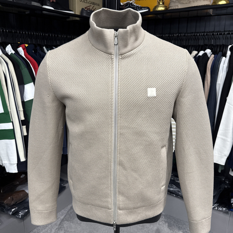OUTLET ÜRÜNÜ İthal Brunello Cucınellı Çelik Örme Triko Ceket (Taş)