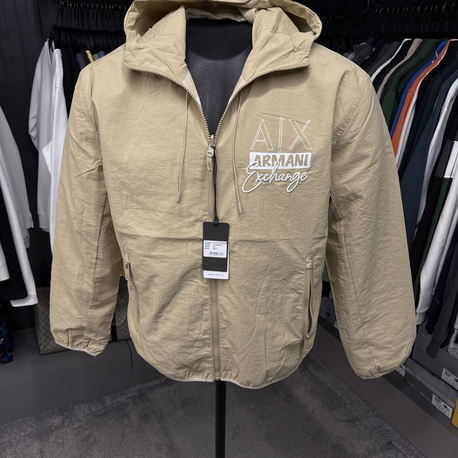 Outlet ürünü Armanı Exchange Çift Taraflı Kapüşonlu Yağmurluk (7207-Bej)