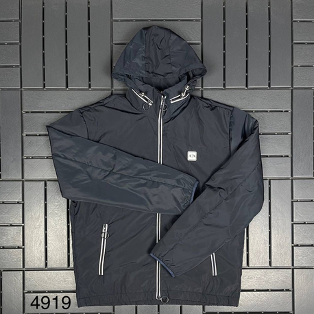 OUTLET ÜRÜNÜ Armanı Exchange Gizli Kapüşonlu Yağmurluk (4919-Lacivert)