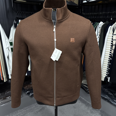 OUTLET ÜRÜNÜ İthal Brunello Cucınellı Çelik Örme Triko Ceket (Taba)