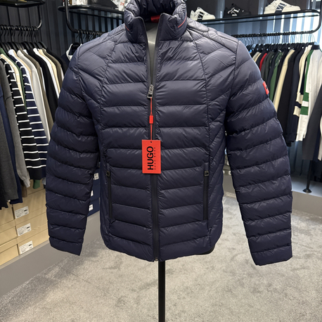 OUTLET ÜRÜNÜ Hugo Kaz Tüylü Şişme Mont (4555-Lacivert)