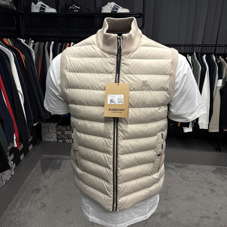 İthal Burberry Cep Detaylı Yelek 4778 (Bej)