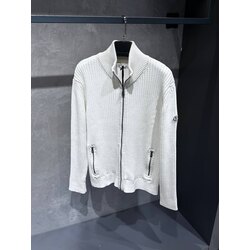 Outlet Moncler Uzun Fermuarlı Ceket (Beyaz)