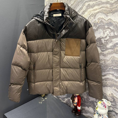 Outlet ürünü İthal Valentino Kaz Tüyü Şişme Mont (80462-Kahve)