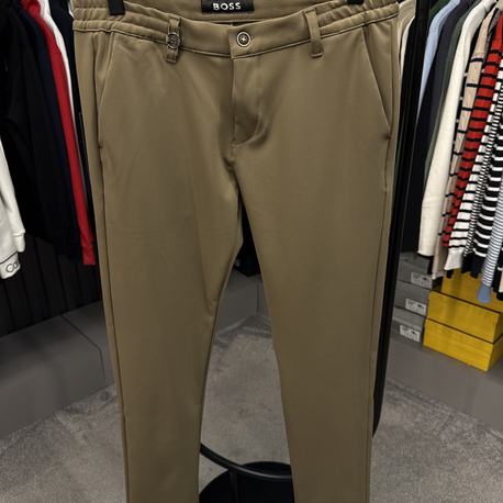 Boss Kışlık Kırışmayan Kumaş Jogger Pantolon (1287-Taba