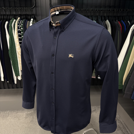 OUTLET ÜRÜNÜ Burberry Kırışmayan Gömlek (3094-Lacivert)