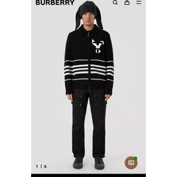 Burberry Uzun Fermuarlı Yün Ceket