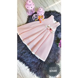 FİLE KUMAŞ KIZ ÇOCUK ELBİSE