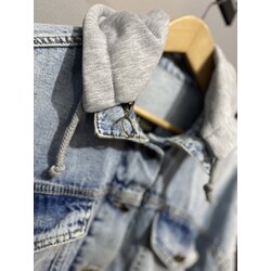 Kapüşonlu Oversize Kot Ceket