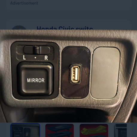 Honda Civic 2002 USB soket yuvası kapağı